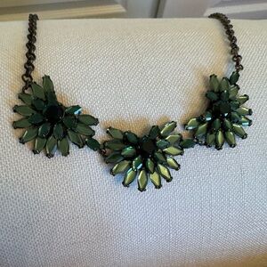 Elegant Green Floral J Crew Necklace